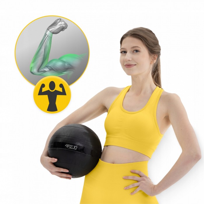 Слембол (медицинский мяч) для кроссфита 4FIZJO Slam Ball 7 кг Black (P-5907739315434)