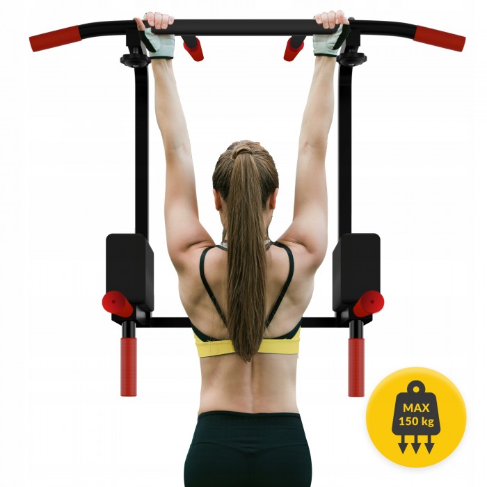 Турник-брусья навесной 4FIZJO 2 в 1 Black (P-5905973402644)