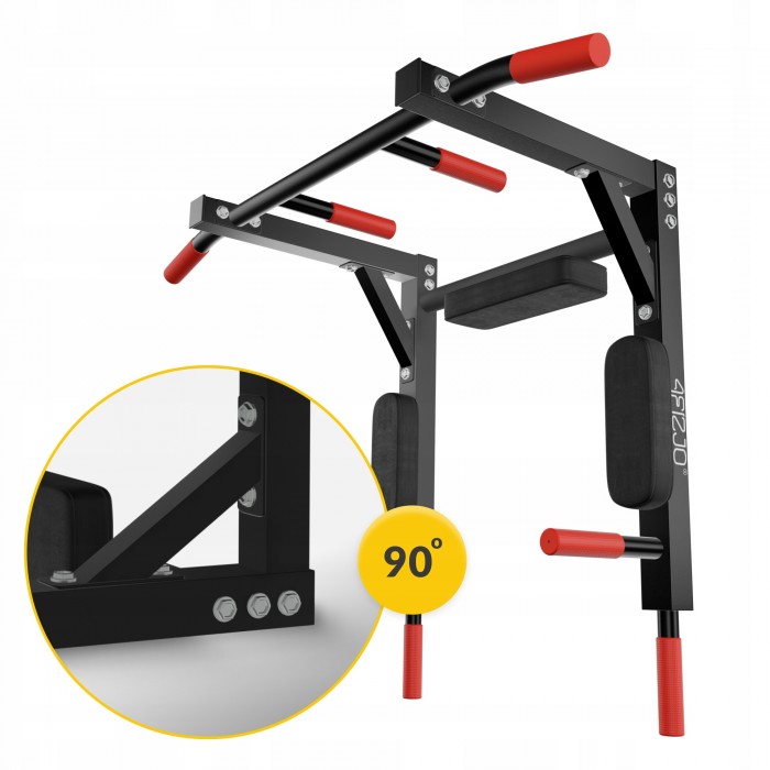 Турник-брусья навесной 4FIZJO 2 в 1 Black (P-5905973402644)