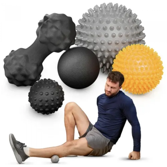 Набор массажных мячей Trex Sport TX-005MSC 5в1 для йоги и фитнеса EPP