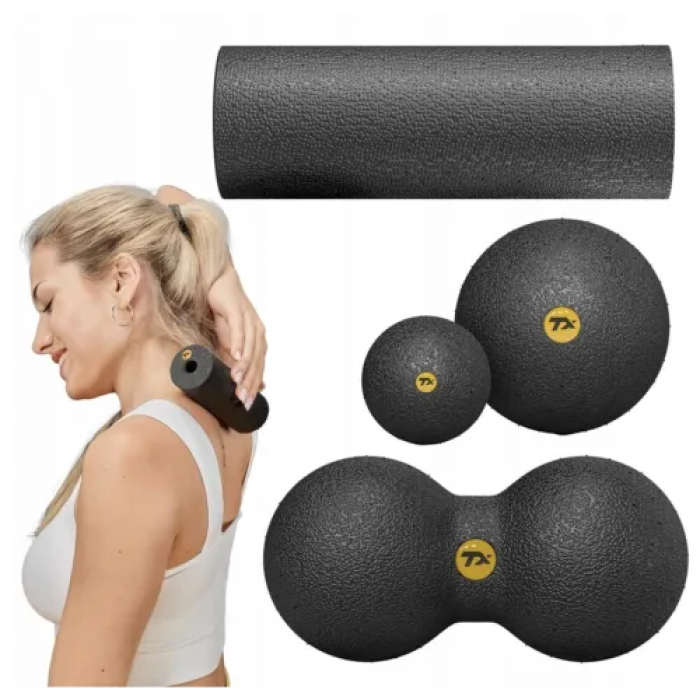 Набір масажерів Trex Sport TX-025EPS 4в1 для йоги та фітнесу чорний