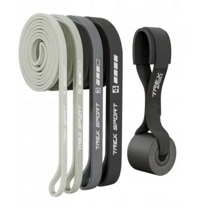 Набор резинок для подтягивания и спорта Trex Sport TX-004PB 4в1 2-41кг