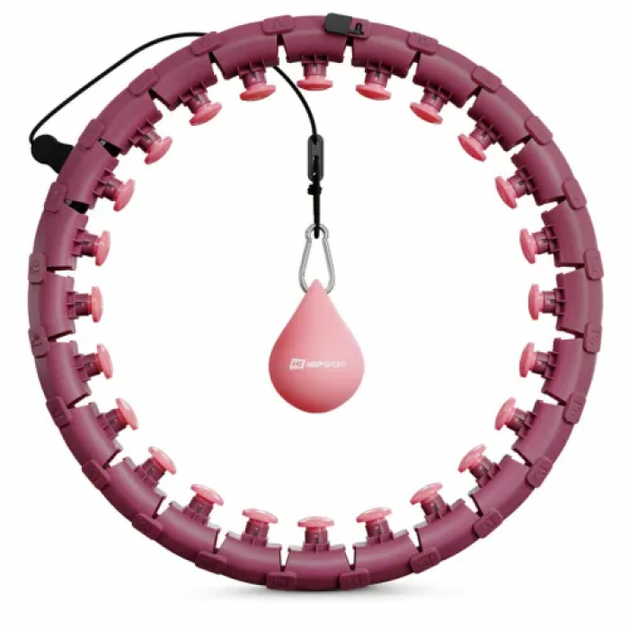 Хула-хуп Hop-Sport HS-106HH масажний з обтяжувачем рожевий