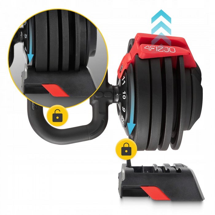 Гиря с регулируемым весом 4FIZJO Premium 2-12 кг (P-5905973401982)