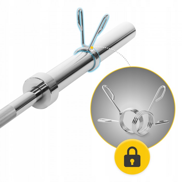 Гриф для штанги прямой олимпийский 4FIZJO 220 см 50 мм (P-5905973401197)