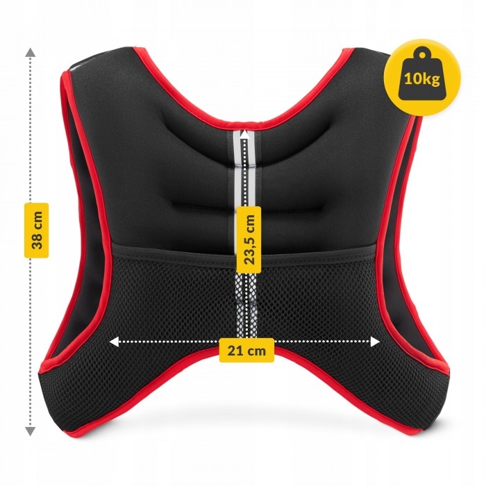 Жилет-обтяжувач для тренувань 4FIZJO 10 кг Black/Red (P-5905973402163)
