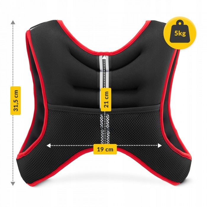 Жилет-обтяжувач для тренувань 4FIZJO 5 кг Black/Red (P-5905973402156)