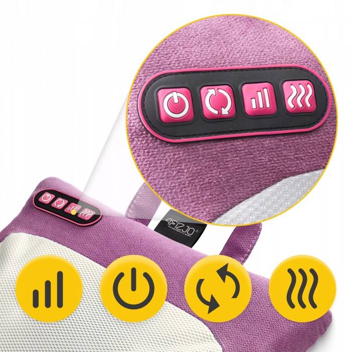 Подушка-массажер 4FIZJO Shiatsu Lite Violet (P-5905973404129)