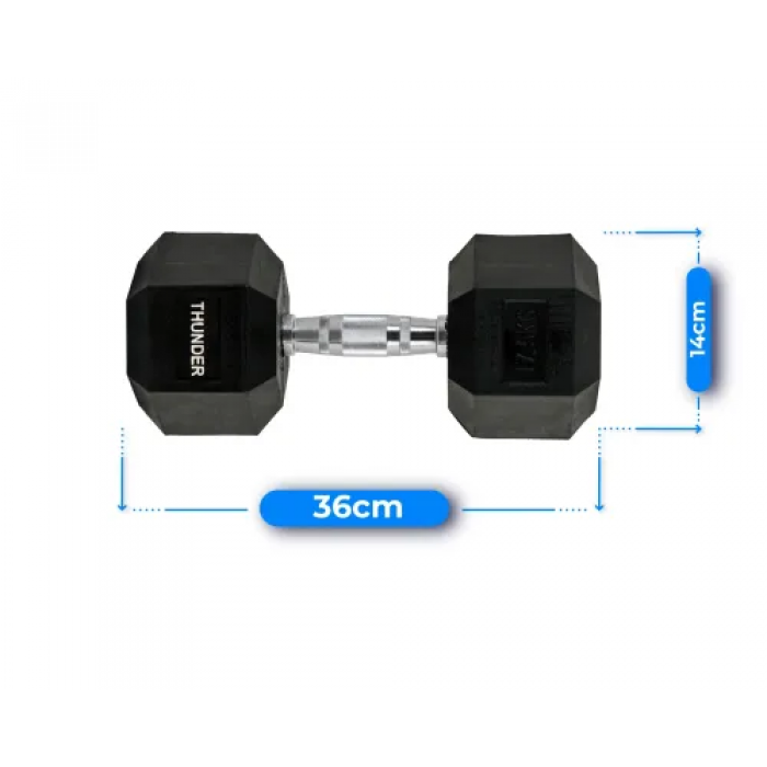 Гантель шестигранна 17,5 кг THUNDER