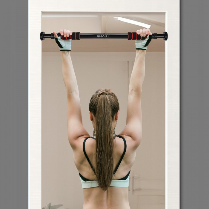 Турнік розсувний 4FIZJO Basic 61.5-100 см Black/Red (P-5905973402712)