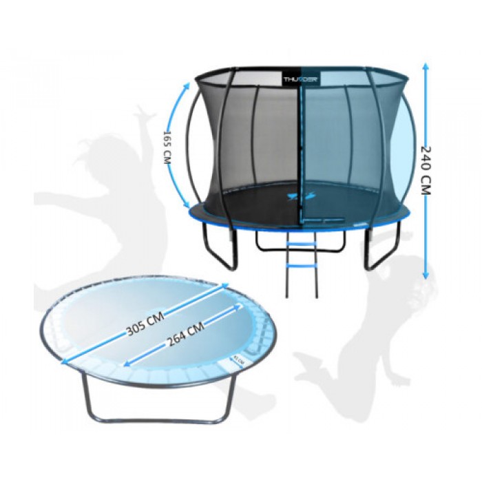 Батут THUNDER INSIDE ULTRA 10FT блакитний