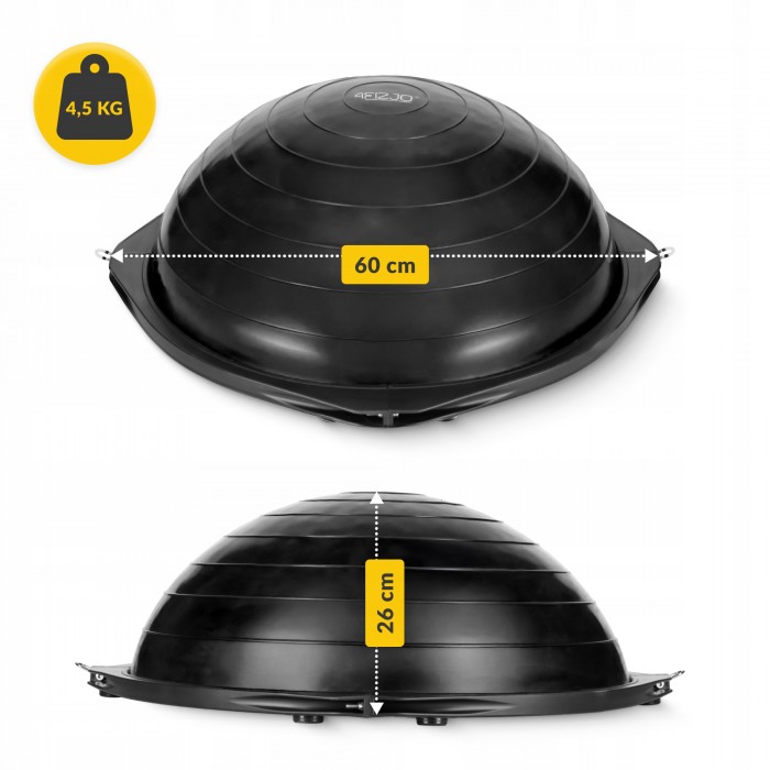 Балансировочная платформа 4FIZJO Bosu Ball 60 см Black (P-5905973402446)