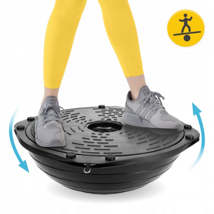 Балансировочная платформа 4FIZJO Bosu Ball 60 см Black (P-5905973402446)