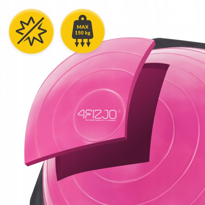 Балансувальна платформа 4FIZJO Bosu Ball 60 см Pink (P-5905973402453)