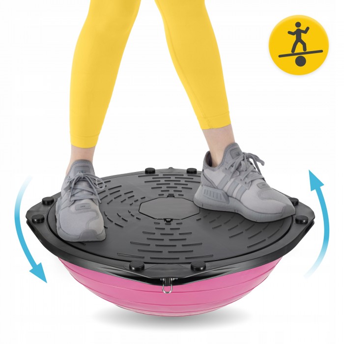 Балансувальна платформа 4FIZJO Bosu Ball 60 см Pink (P-5905973402453)