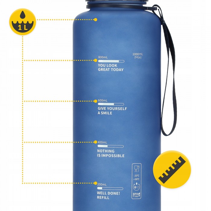 Бутылка для воды спортивная 4FIZJO 1000 мл Blue (P-5905973403771)