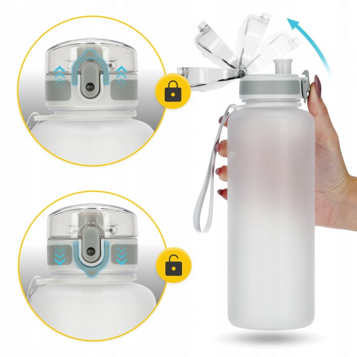 Бутылка для воды спортивная 4FIZJO 1000 мл Grey (P-5905973404273)