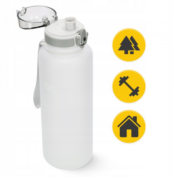 Бутылка для воды спортивная 4FIZJO 1000 мл Grey (P-5905973404273)