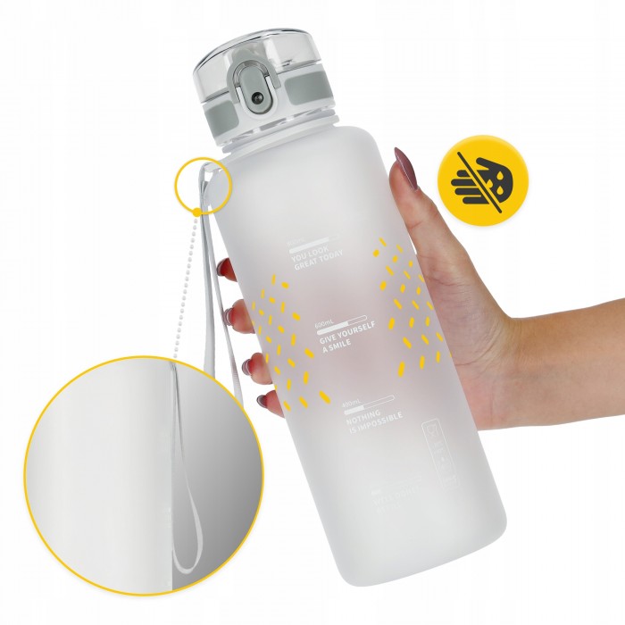 Бутылка для воды спортивная 4FIZJO 1000 мл Grey (P-5905973404273)