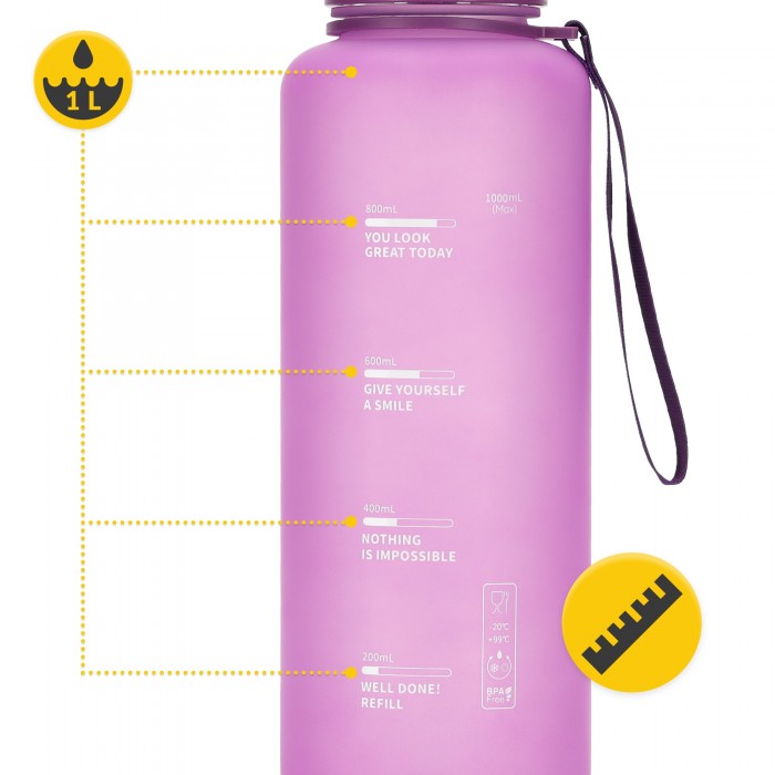 Пляшка для води спортивна 4FIZJO 1000 мл Pink (P-5905973403764)