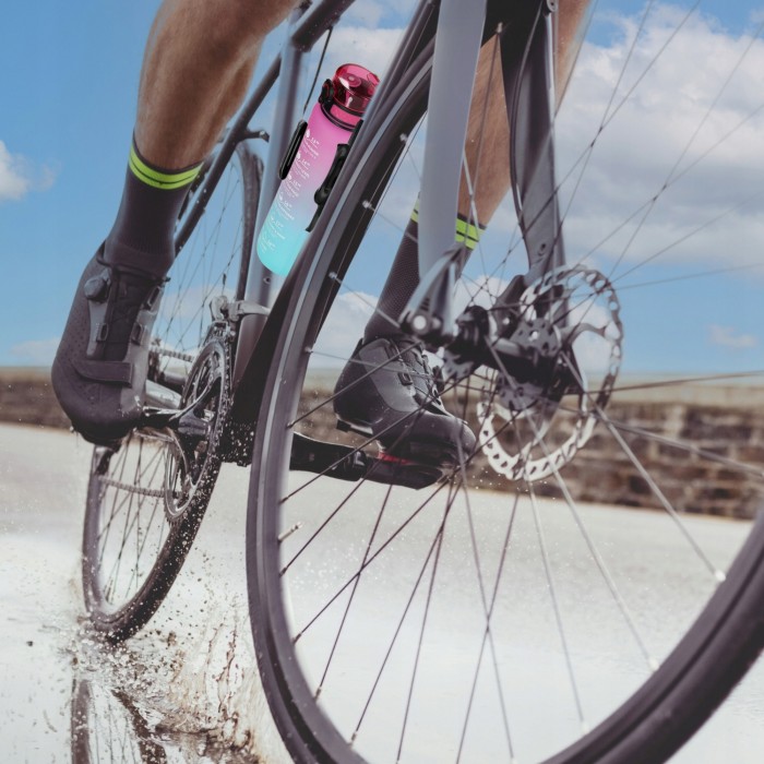 Пляшка для води спортивна 4FIZJO 1000 мл Pink/Sky Blue (P-5905973400770)