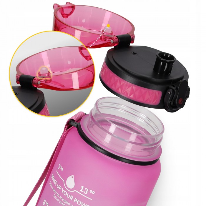 Пляшка для води спортивна 4FIZJO 1000 мл Pink/Sky Blue (P-5905973400770)