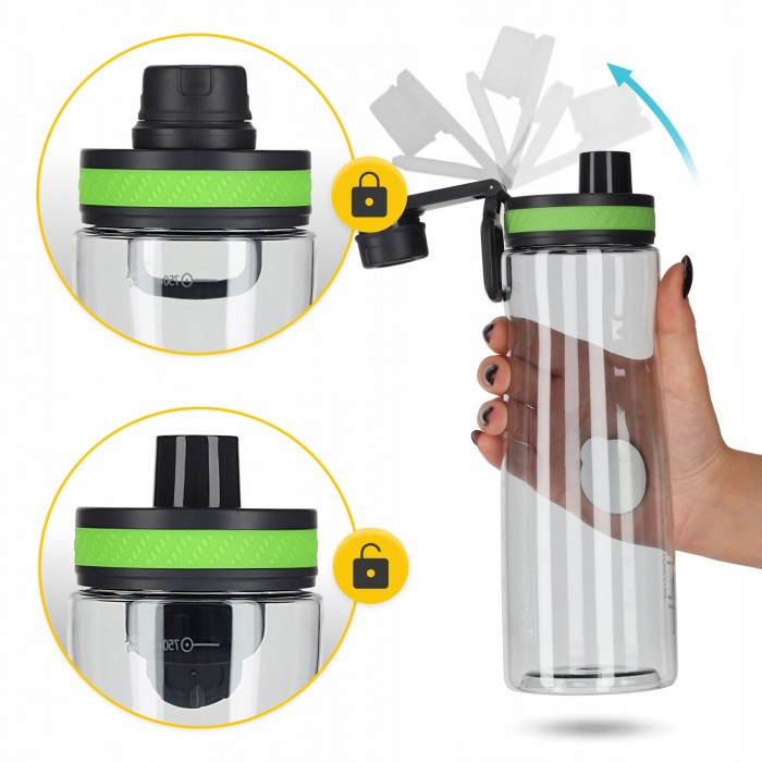 Пляшка для води спортивна 4FIZJO 850 мл Green (P-5905973403801)