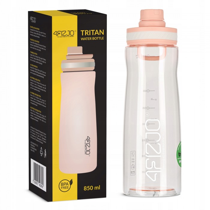 Пляшка для води спортивна 4FIZJO 850 мл Pink (P-5905973403818)