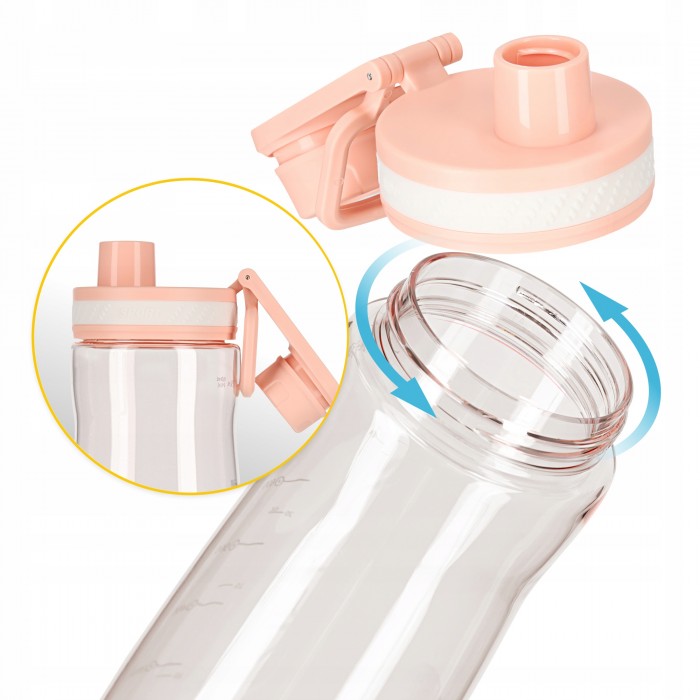 Пляшка для води спортивна 4FIZJO 850 мл Pink (P-5905973403818)