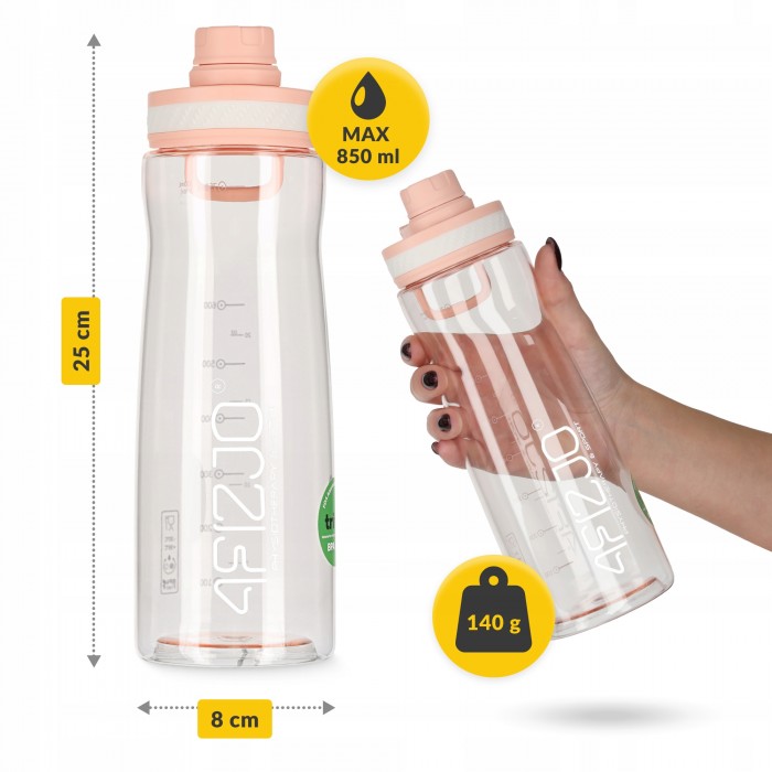 Пляшка для води спортивна 4FIZJO 850 мл Pink (P-5905973403818)