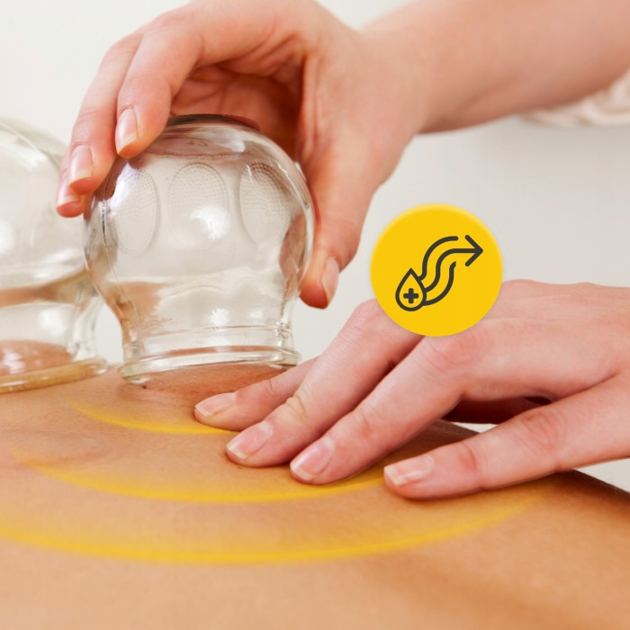 Вакуумні масажні банки 4FIZJO для тіла (китайські/антіцелюлітні банки) 20 шт скляні (P-5905973402248)