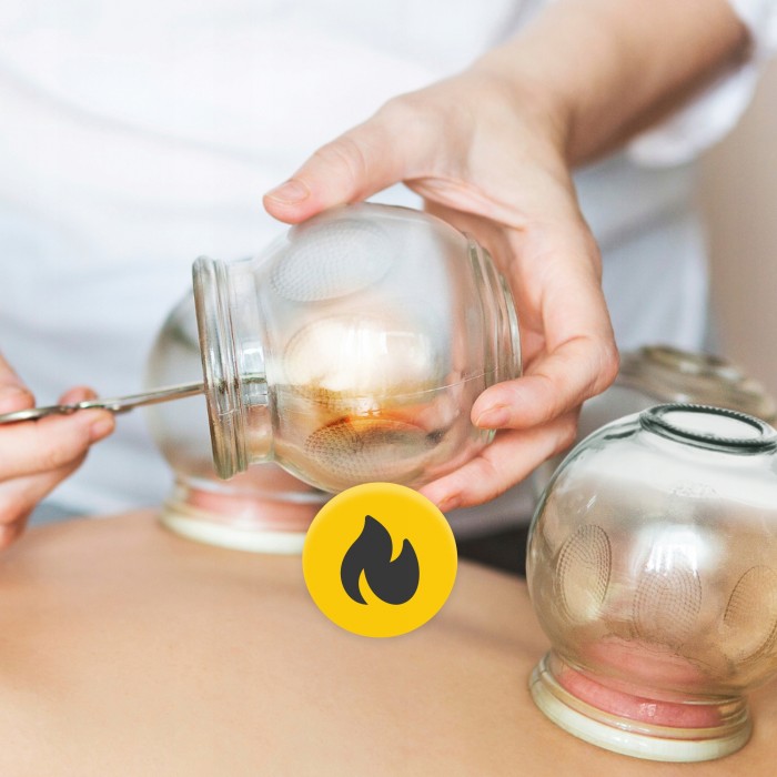 Вакуумні масажні банки 4FIZJO для тіла (китайські/антіцелюлітні банки) 20 шт скляні (P-5905973402248)