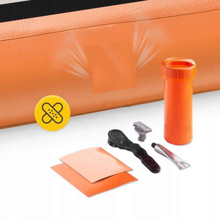 Мат надувний гімнастичний 4FIZJO Air Track Mat 500 x 200 x 20 см White/Orange (P-5907739312051)