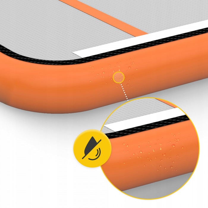 Мат надувний гімнастичний 4FIZJO Air Track Mat 500 x 200 x 20 см White/Orange (P-5907739312051)