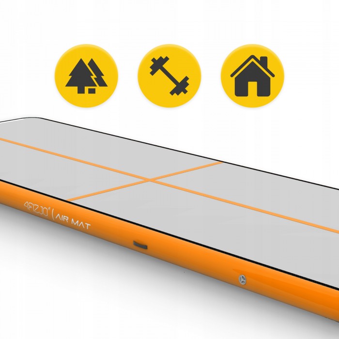 Мат надувний гімнастичний 4FIZJO Air Track Mat 500 x 200 x 20 см White/Orange (P-5907739312051)