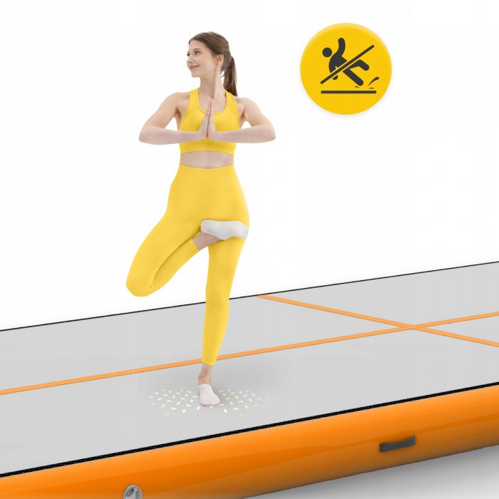 Мат надувний гімнастичний 4FIZJO Air Track Mat 500 x 200 x 20 см White/Orange (P-5907739312051)