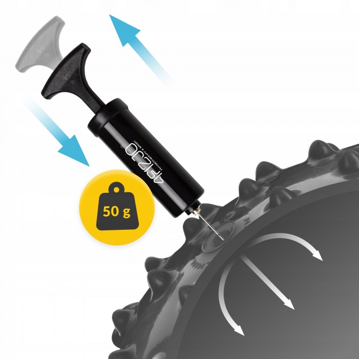 М'яч для пілатесу, йоги, реабілітації 4FIZJO 20 см (масажний) Black (P-5905973402330)