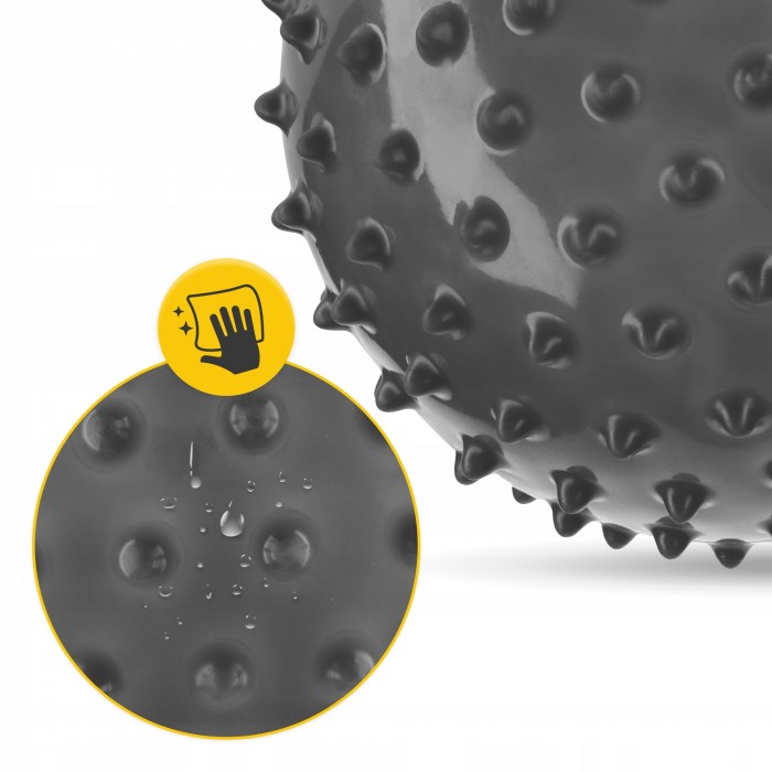 М'яч для пілатесу, йоги, реабілітації 4FIZJO 20 см (масажний) Black (P-5905973402330)