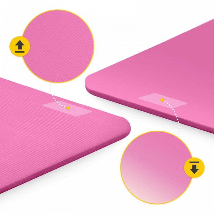 Килимок (мат) спортивний 4FIZJO NBR 180 x 60 x 1.5 см для йоги та фітнесу Pink (P-5905973405669)