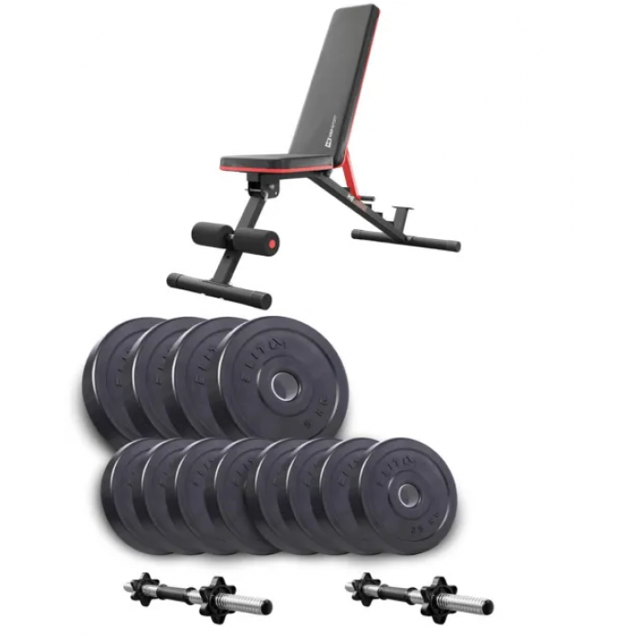 Набір Elitum Titan гантелі 2х21кг з лавою Hop-Sport HS-2050 HB