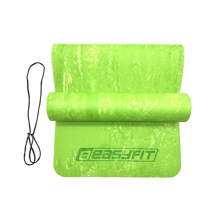 Коврик для йоги и фитнеса EasyFit PER Premium Mat 8 мм Салатовый