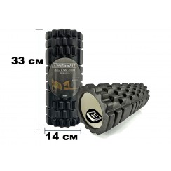 Массажный ролик EasyFit Grid Roller 33 см v.1.1 Черный
