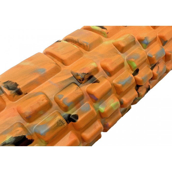 Массажный ролик EasyFit Grid Roller 33 см v.1.1 Multi Оранжевый