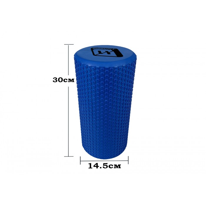Массажный ролик EasyFit Foam Roller 30 см Синий