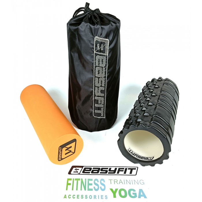 Масажний ролик EasyFit PRO Active 33 см подвійний