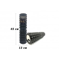 Массажный ролик EasyFit Grid Roller 45 см v.2.2 Черный