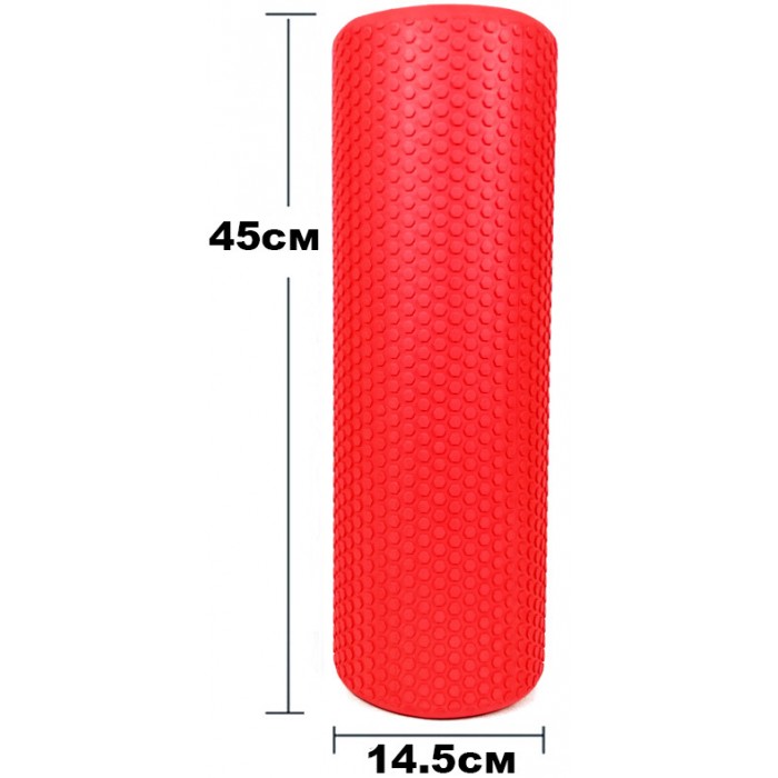 Массажный ролик EasyFit Foam Roller 45 см Красный