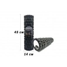 Массажный ролик EasyFit Grid Roller 45 см v.2.1 Черный