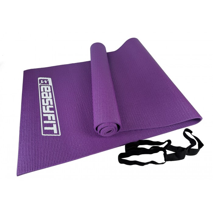 Коврик для йоги и фитнеса 6 мм EasyFit ПВХ (PVC) Фиолетовый