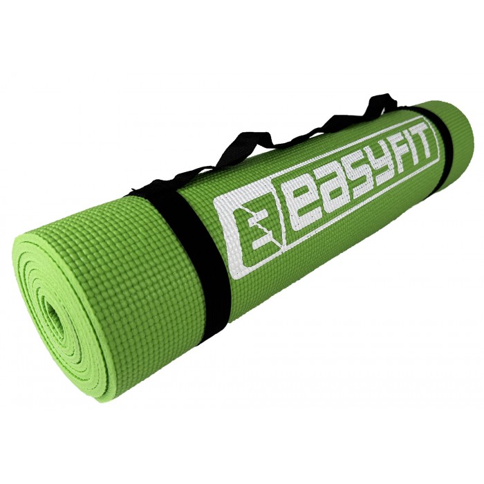 Коврик для йоги и фитнеса 6 мм EasyFit ПВХ (PVC) Салатовый